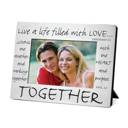 LIGHTHOUSE CHRISTIAN PRODUCTS Lighthouse Christian Products 91080 Together Metal Photo Frame - No.17013 91080
